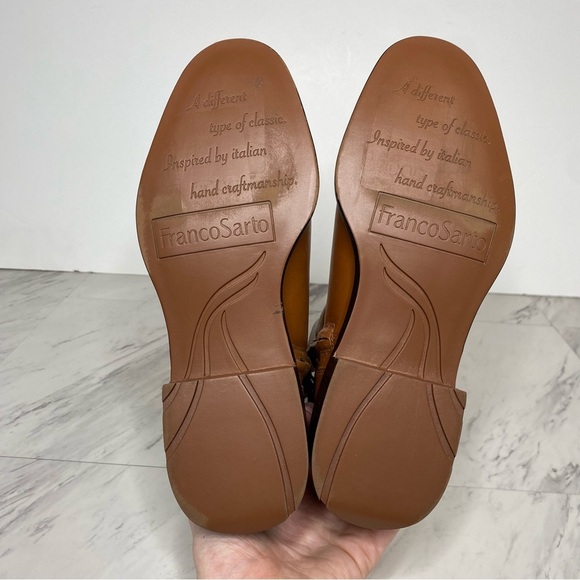 Franco Sarto Elese Brown Leather Bootie 7M - Picture 13 of 14